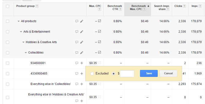 Google-Shopping-Kampagne-Produkt-Gruppe-ausschließen