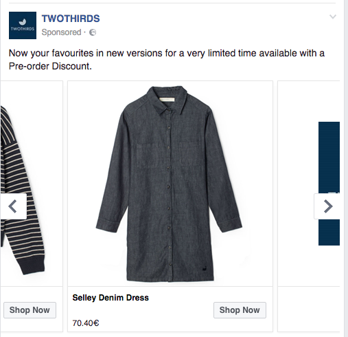 Kleidung-Facebook-dynamische-Produktanzeige