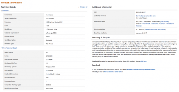 amazon-product-listing-specification