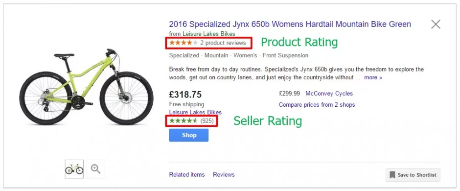 Google-Shopping-Produkt-vs-Verkäuferbewertungen-1